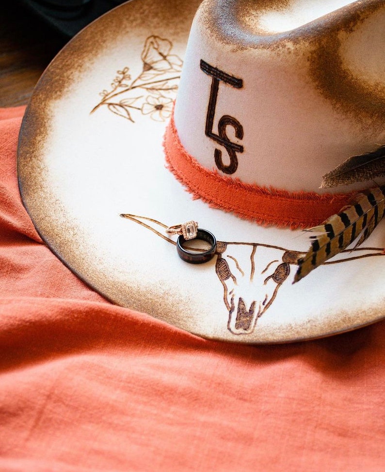 Custom Wedding Cowboy Hat Custom Wedding Hat Wedding Hat Etsy
