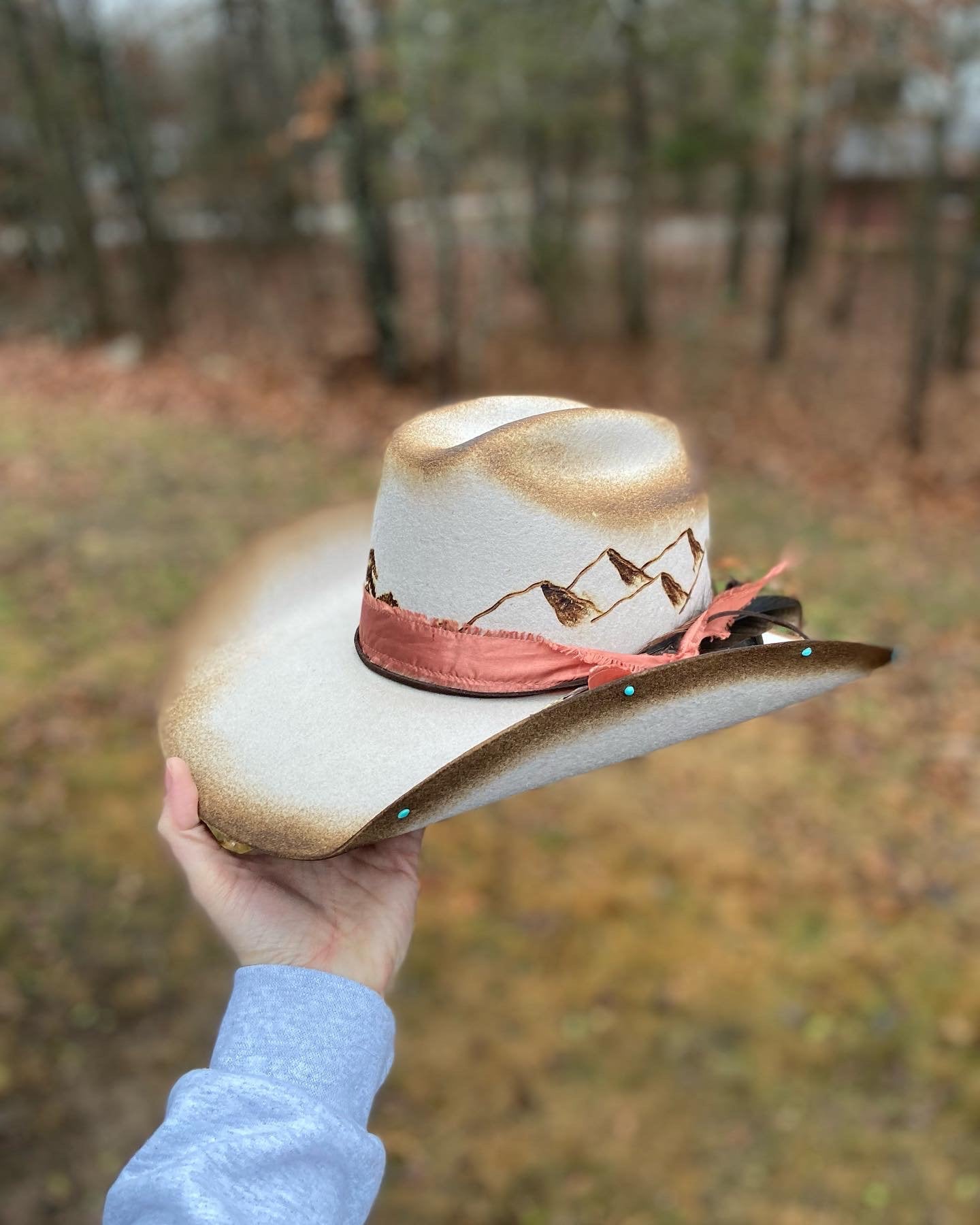 custom burned cowboy hats