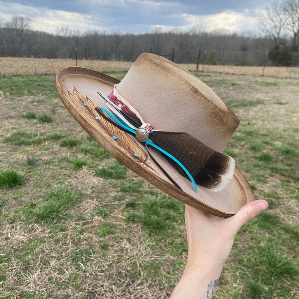 Custom Hat Feather Etsy