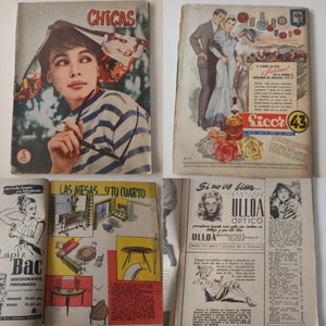 Vintage-Magazin für Mädchen. 50. Mode. Tipps. Geschichten. Comics. Werbung. Fotografien. Revista Chicas n°297