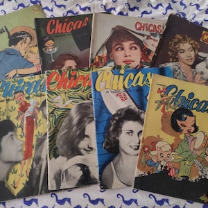 Vintage-Magazin für Mädchen. 50. Mode. Tipps. Geschichten. Comics. Werbung. Fotografien. Bild 1
