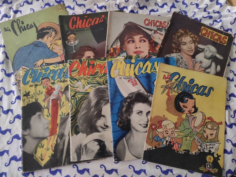 Vintage-Magazin für Mädchen. 50. Mode. Tipps. Geschichten. Comics. Werbung. Fotografien. Bild 1