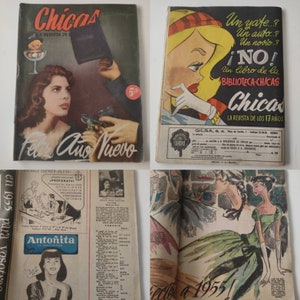 Vintage-Magazin für Mädchen. 50. Mode. Tipps. Geschichten. Comics. Werbung. Fotografien. Revista Chicas n°228