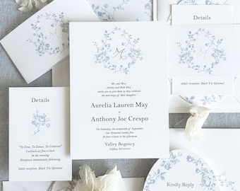Exklusive Hochzeitseinladungen - Französisches Wappen Hochzeitseinladungspapier – Benutzerdefiniertes Fine Art Baumwollpapier einladen