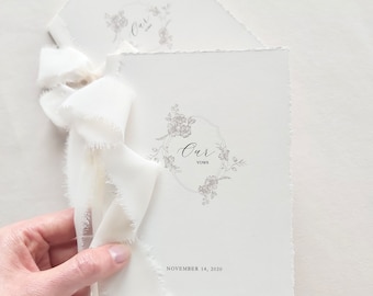 Personalized Wedding Vow Books Set – Elegant His & Hers Vow Booklets for Ceremony