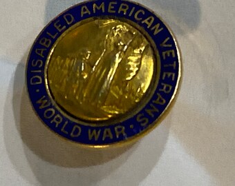 Vintage Disable Veterans World WarLapel Pin