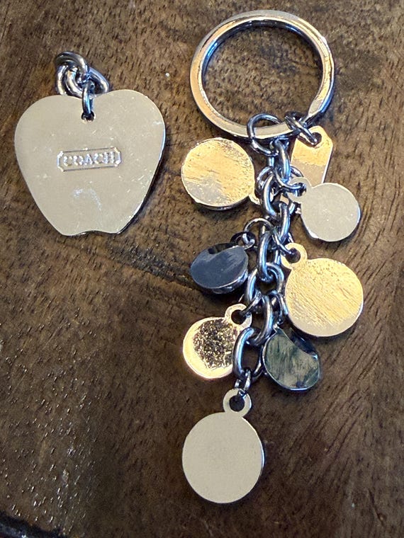 小物 vintage coach Apple Keychain Set of 2 Vintage Coach Charm Keychain Lot – Coach Apple Charm & Multi Charm