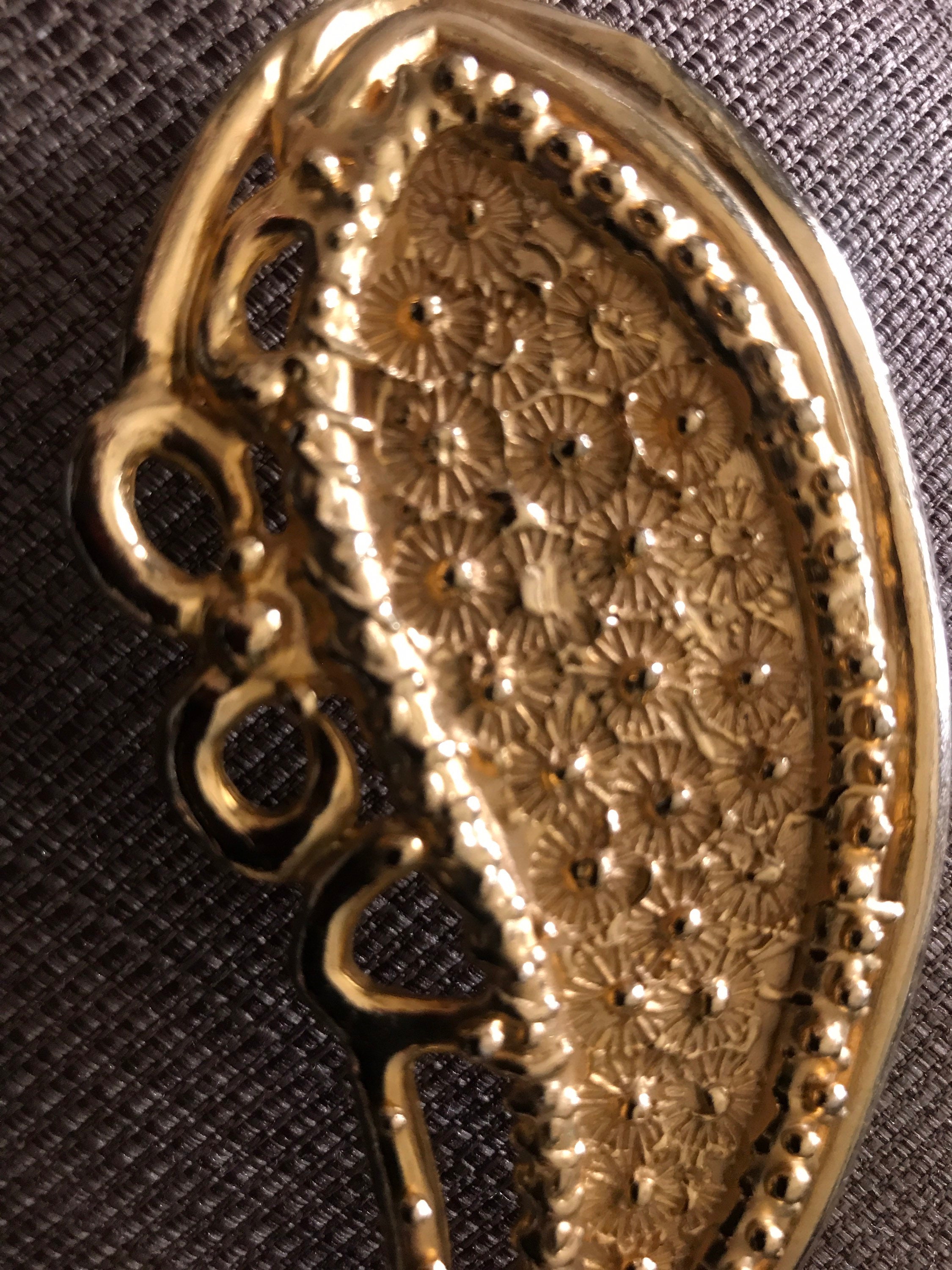 Large Accessocraft Belt Buckle Ladys Signed Fashion  display picture 1