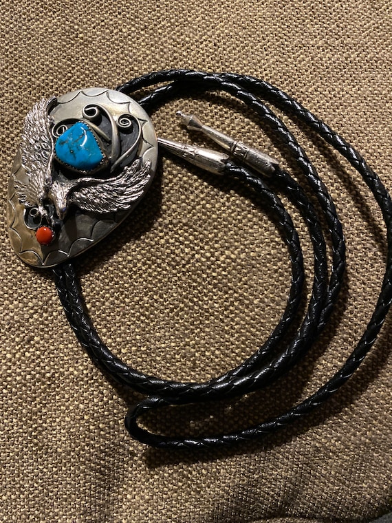 Native American Sterling Bolo Tie