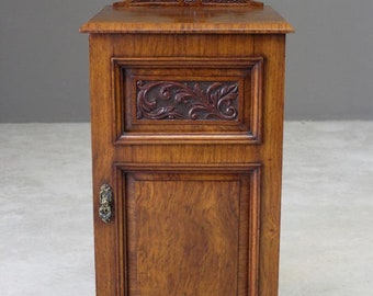 1920s Walnut Bedside With Rouge Marble Top Etsy