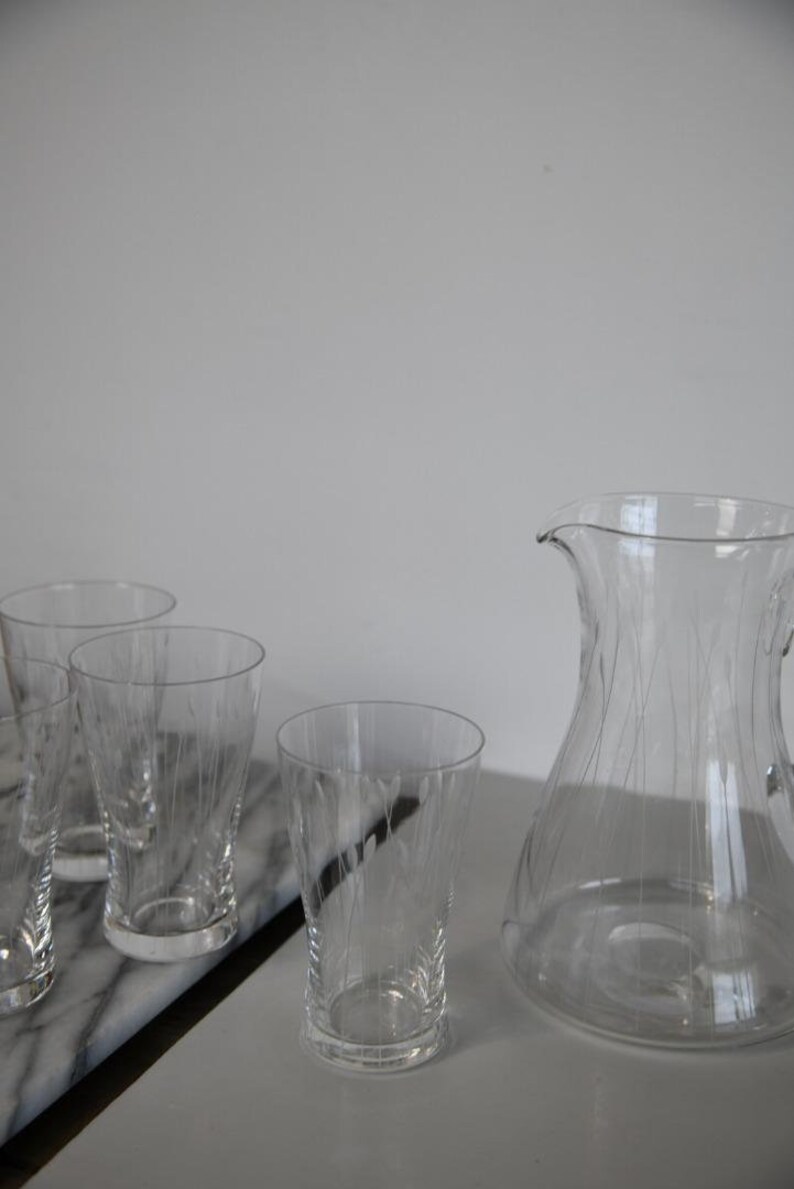 Vintage Water Jug & Glasses Etsy