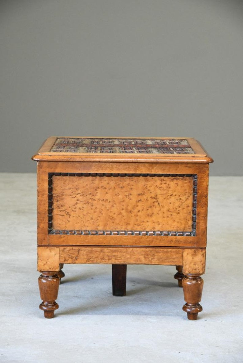 Victorian Birds Eye Maple Step Commode Footstool Storage Box Etsy UK
