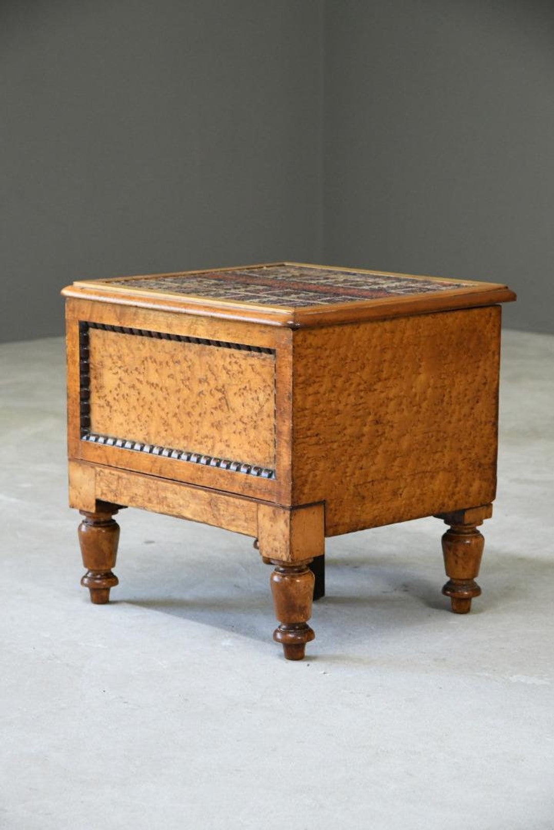 Victorian Birds Eye Maple Step Commode Footstool Storage Box Etsy UK