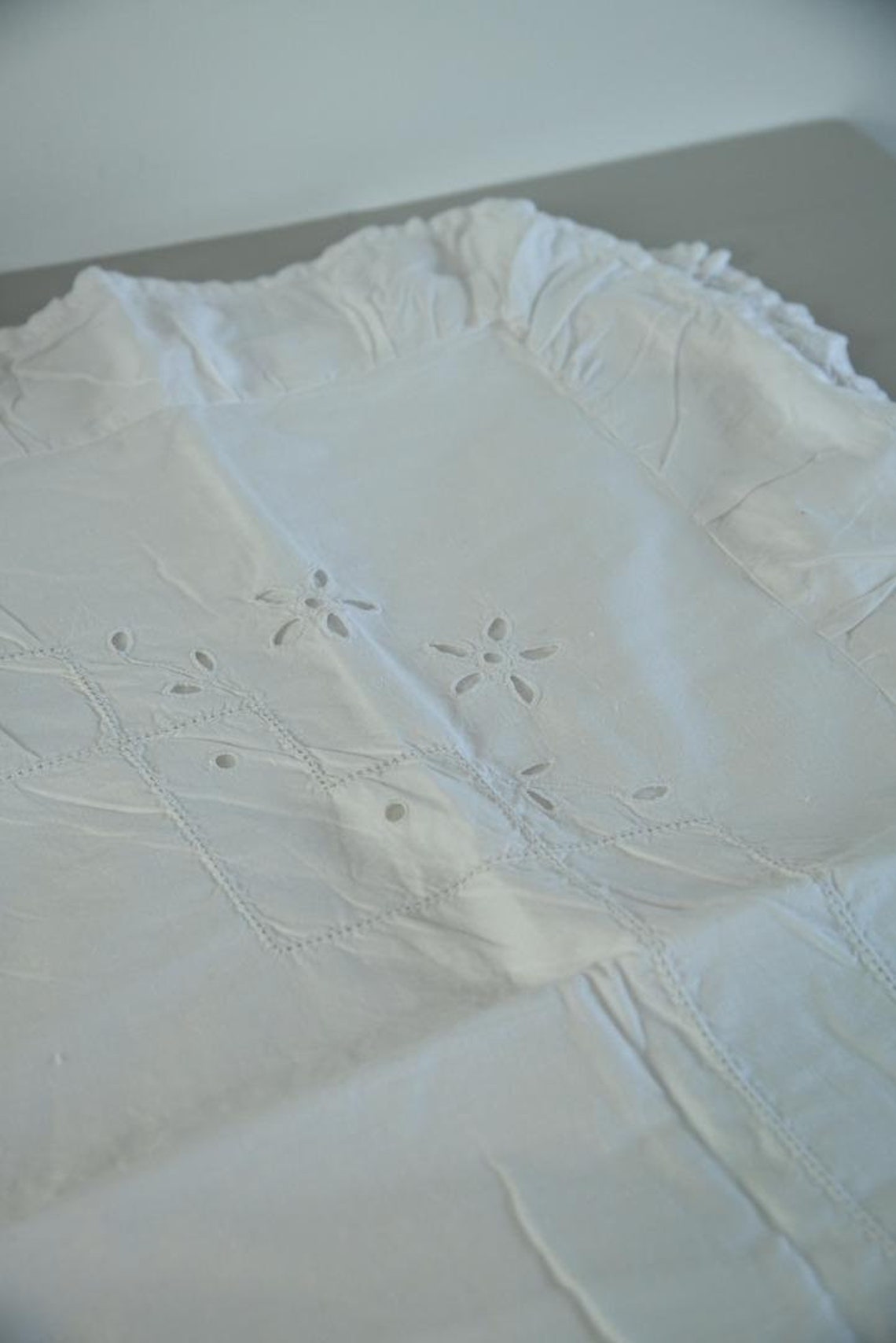 Pair Large White Broderie Anglaise Pillow Case - Etsy UK