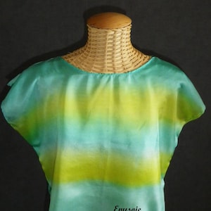 Women&#39;s silk camisole, mint and anise green @evysoie