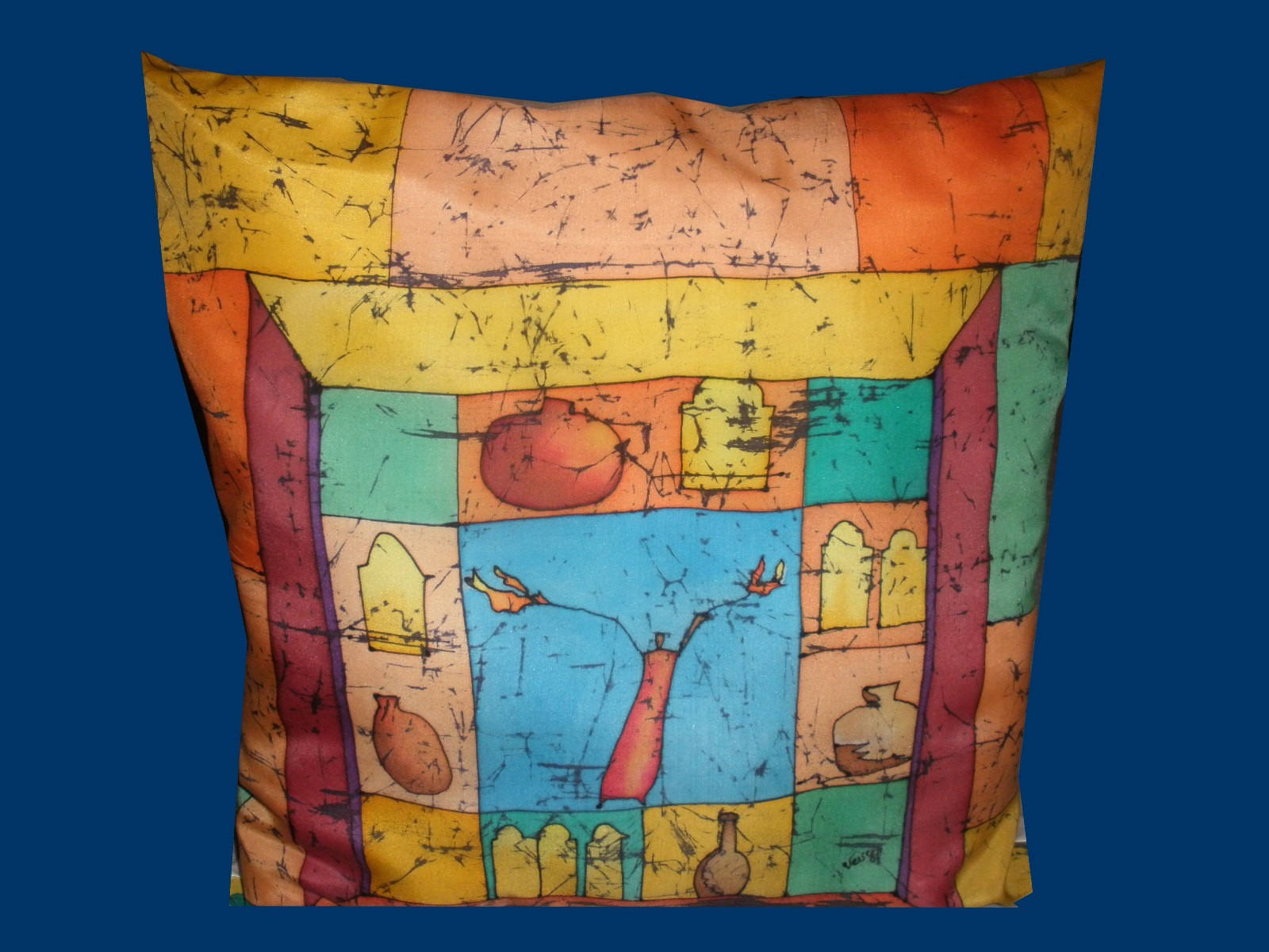 Coussin en Soie Collection Afrik La Joie de Vivre @evysoie