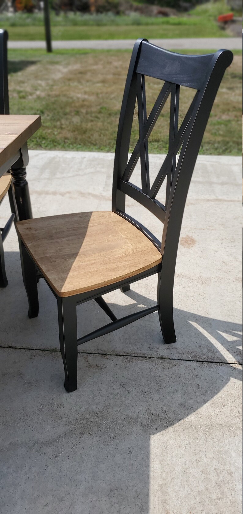 Dining Chair Double X Dining Chair Farmhouse Chair X Etsy