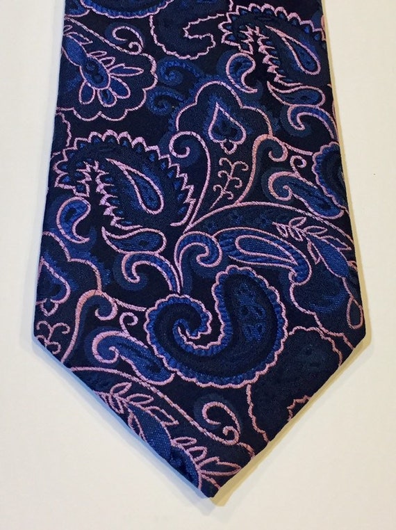 Vintage tie Black Brown 1826 luxury neck tie blue