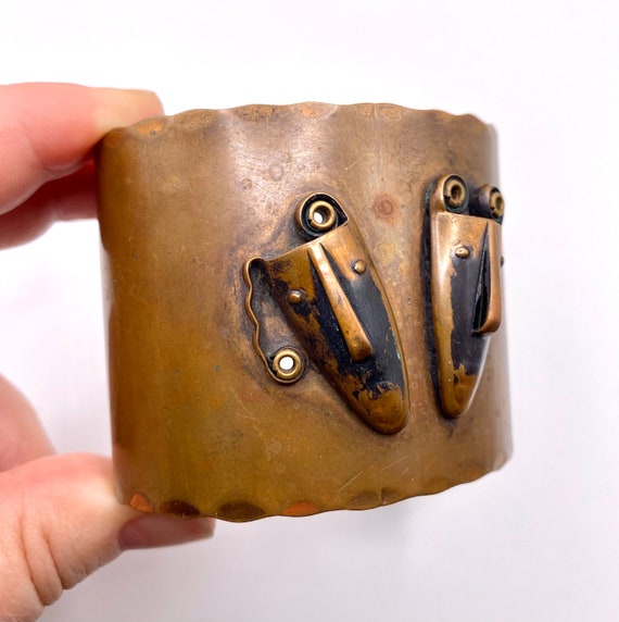 REBAJES Brazilian Masks Cuff bracelet Modernist M… - image 2