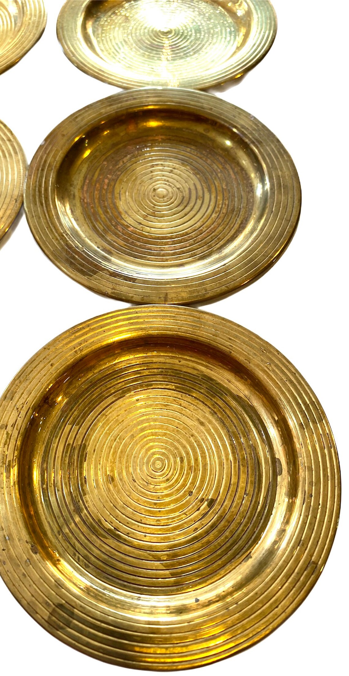 Vintage bronze coasters India set of 6 Etsy