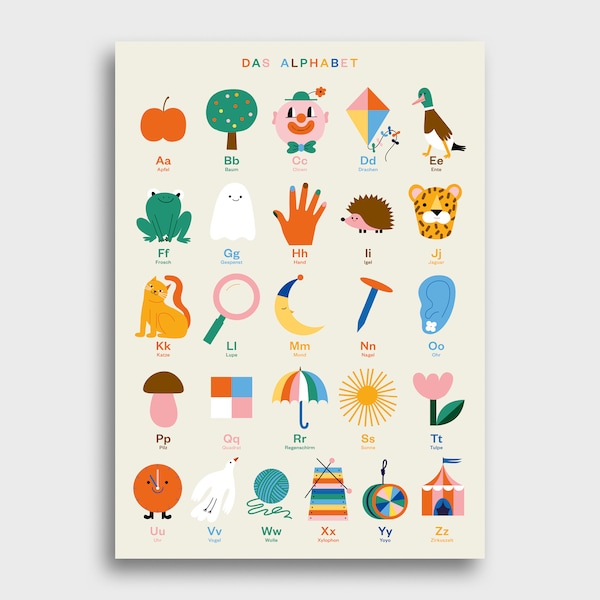 The Alphabet — ABC Poster, 50 x 70 cm