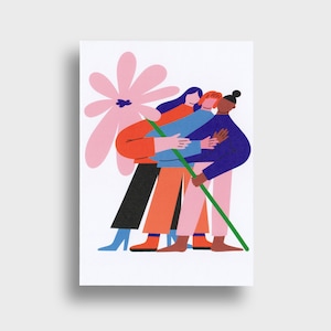 Happy Together — Postkarte, DIN A6, Freundschaft