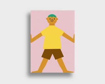 Happy Kids XIII — Postcard, DIN A6, Young Green Hair