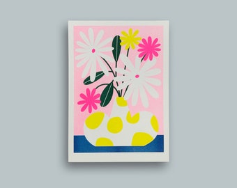 Bouquet of Flowers – Riso Print A5