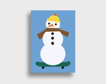 Sneeuwpop - ansichtkaart, DIN A6