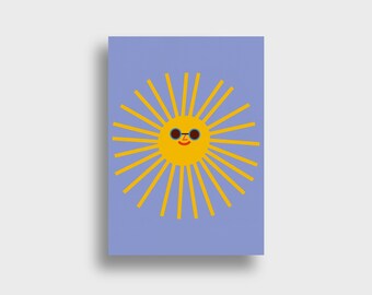 Joyeux soleil — carte postale, DIN A6
