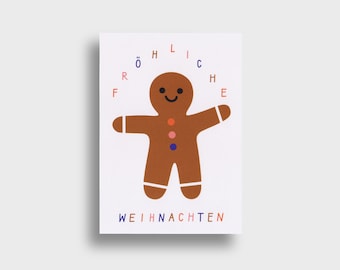 Gingerbread man — postcard, DIN A6