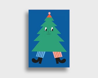 Christmas tree — postcard, DIN A6