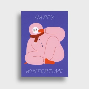 Happy Wintertime — Postkarte, DIN A6