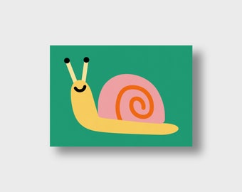 Snail — postcard, DIN A6