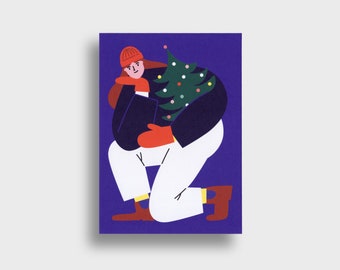 Winter Woman — Postkarte, DIN A6, Winterzeit, Weihnachten