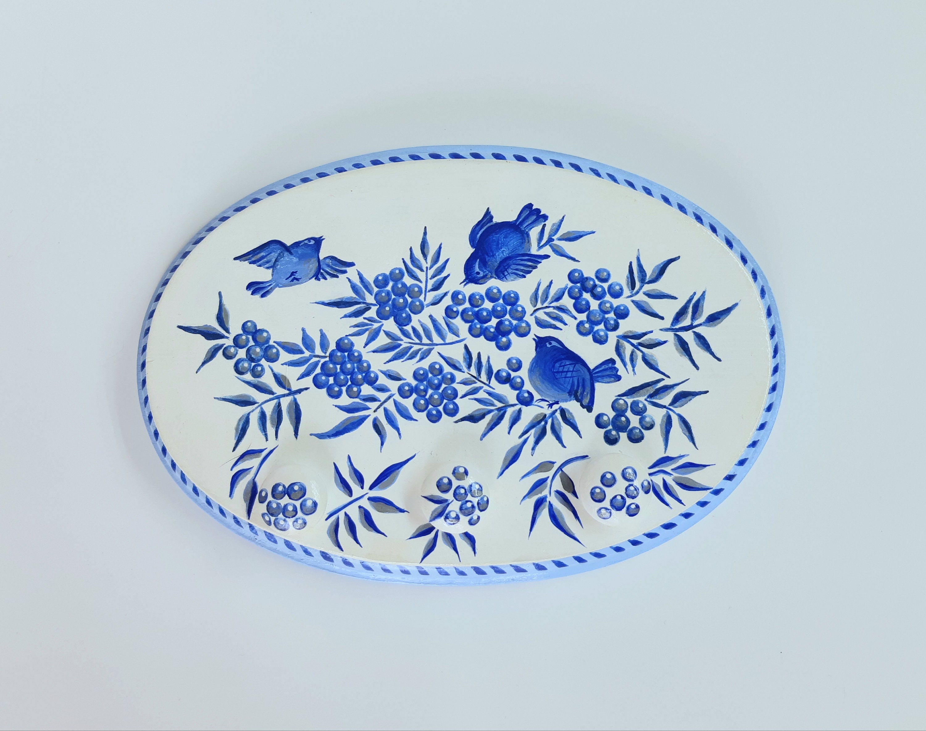 Küchenhandtuchhalter Blues Birds Handbemalte | Etsy