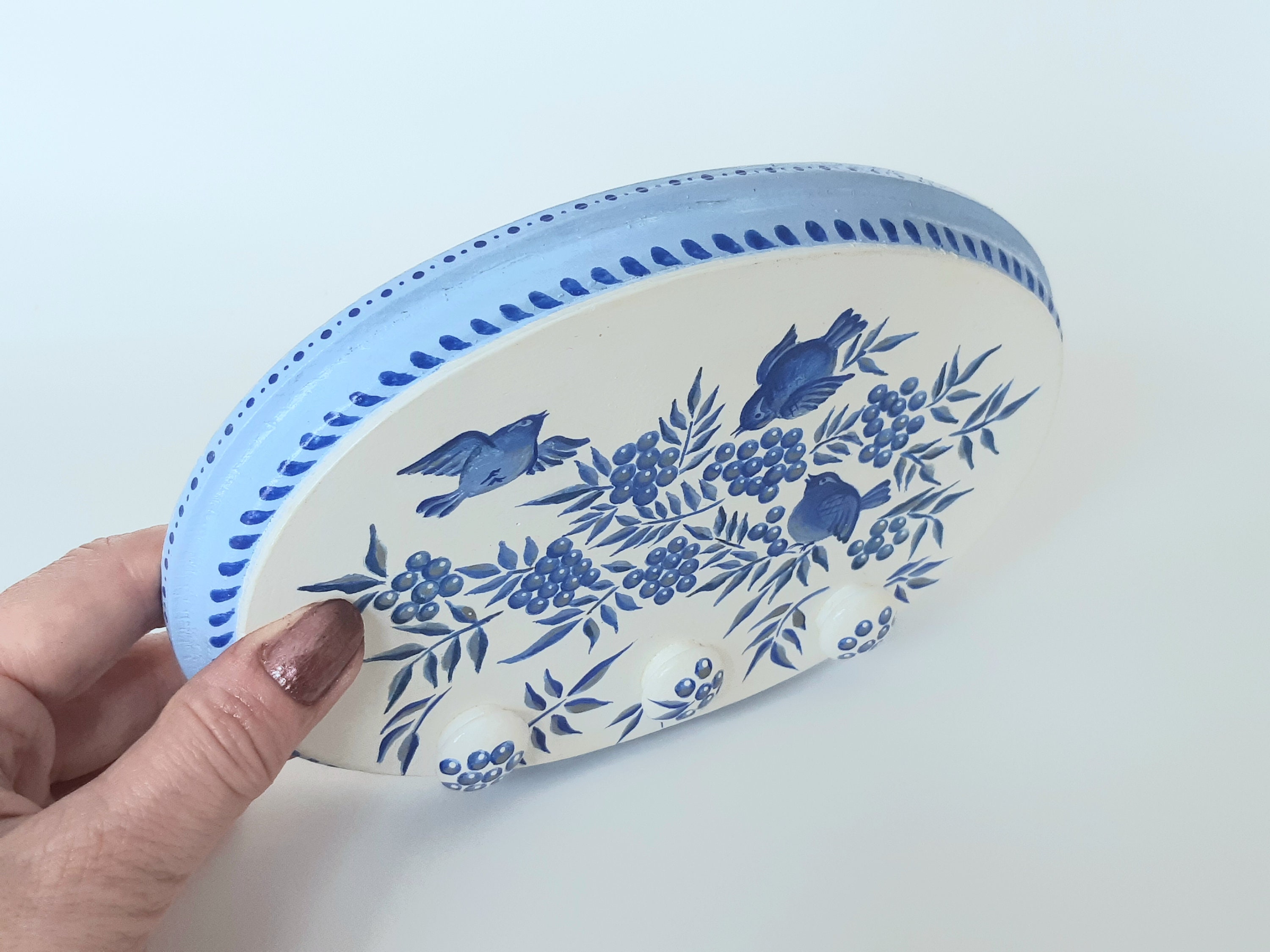 Küchenhandtuchhalter Blues Birds Handbemalte | Etsy