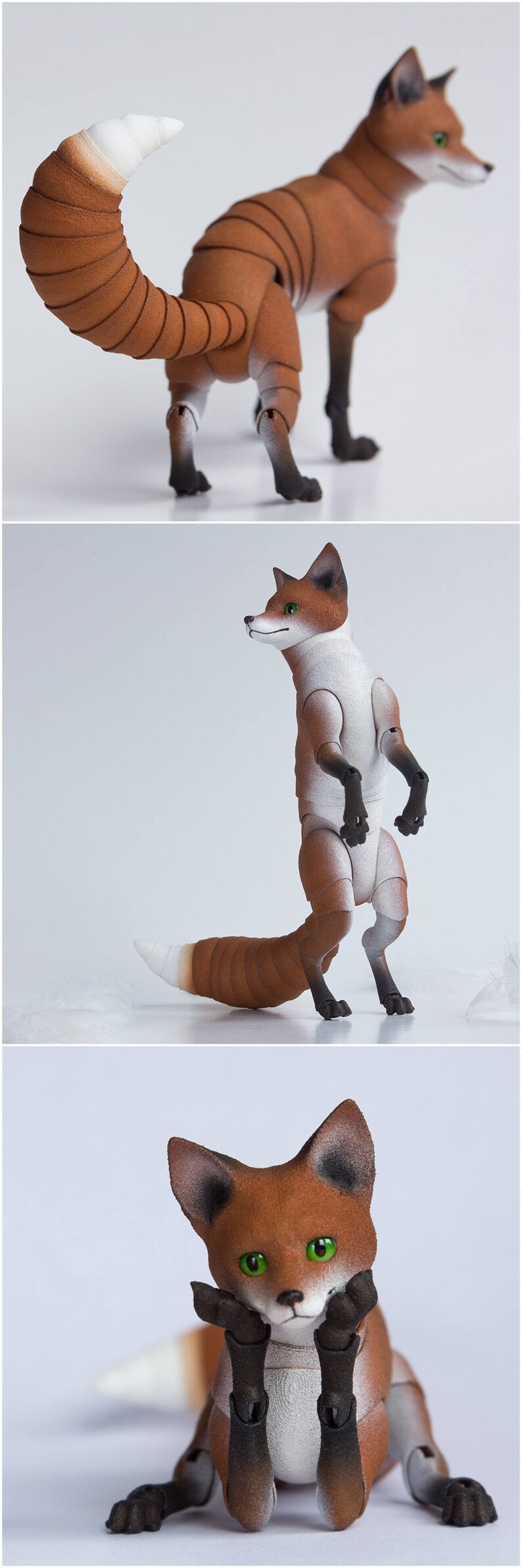 Pre-order. An adult fox. 3d printed bjd animal. Sizes 5 to 7 | Etsy