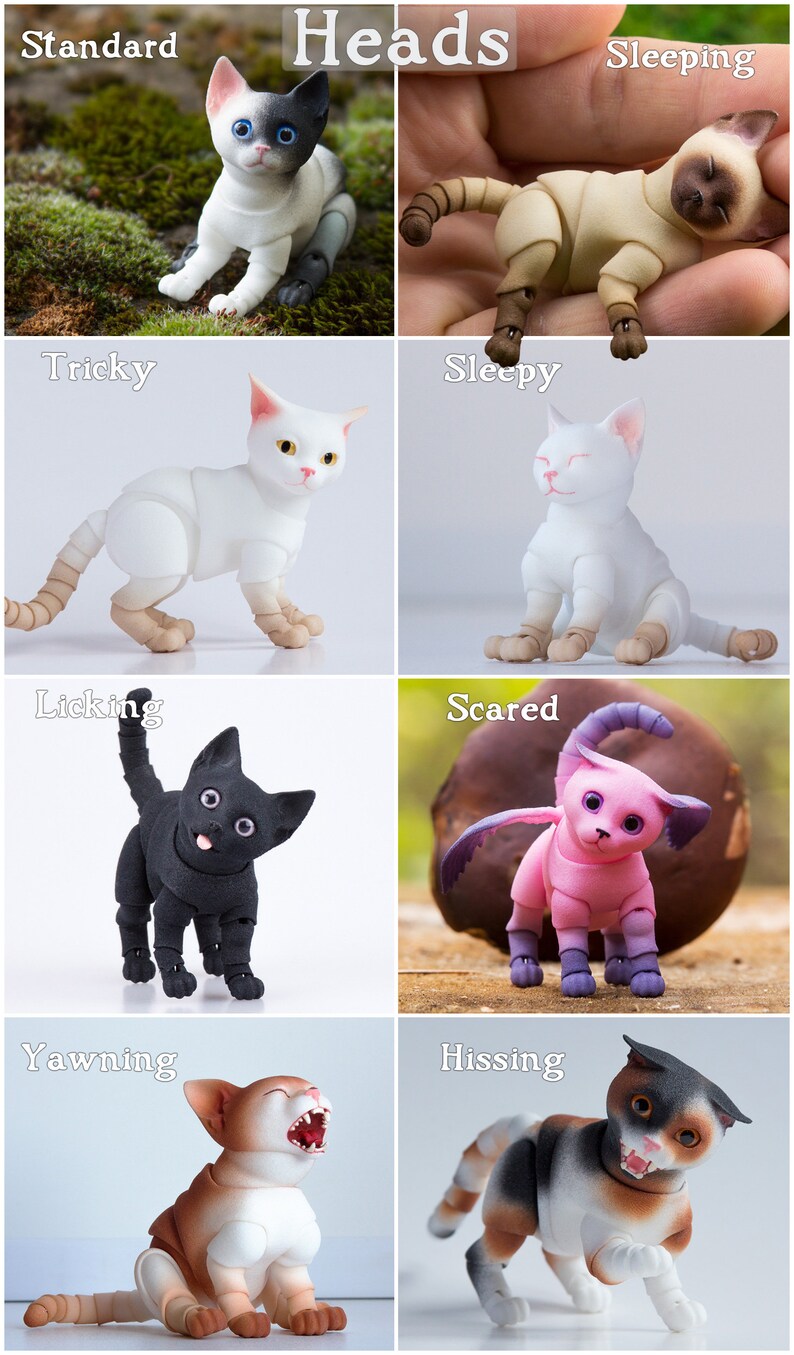 BJD kitten preorder Kitten 3D bjd doll ball jointed cat Etsy
