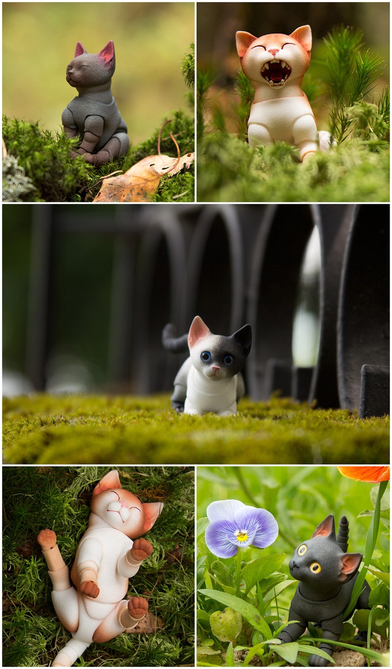 BJD kitten preorder Kitten 3D bjd doll ball jointed cat Etsy