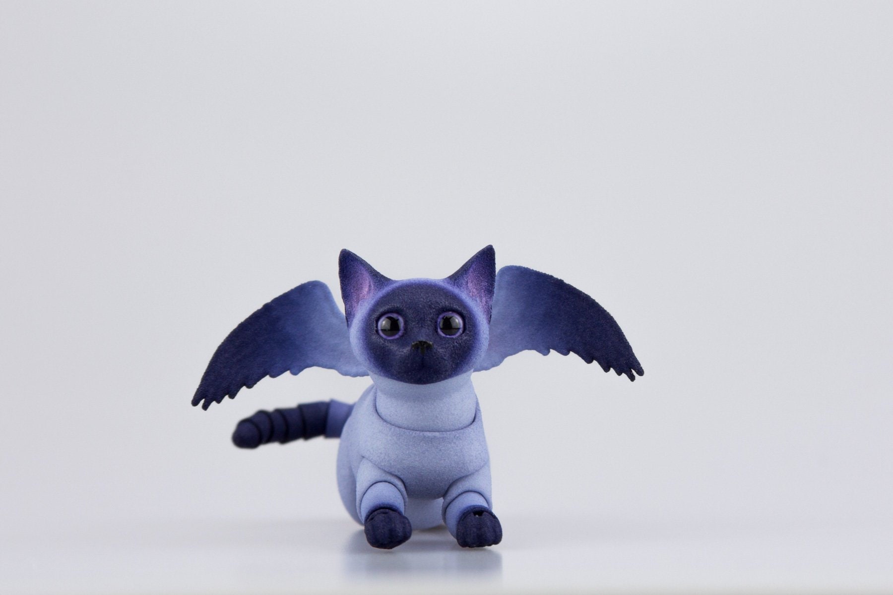 3D printed balljointed cat doll. Winged lunar kitten 45 cm. Etsy