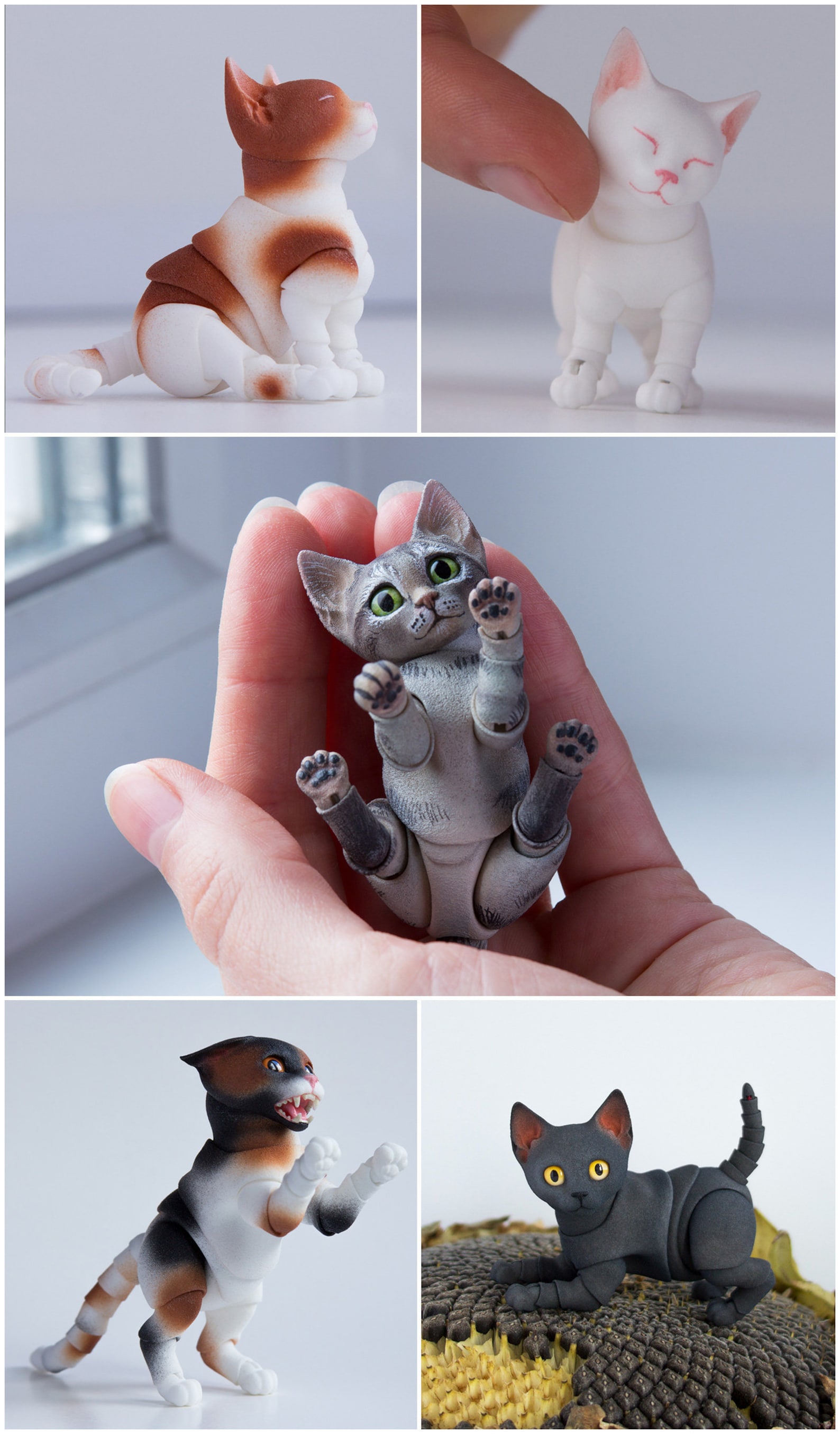 Кошка из глины