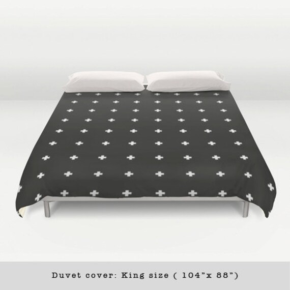 Swiss Cross Duvet Cover Black And White Duvet Cover Swiss Etsy