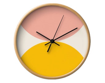 Nordic reloj de pared geométrica mediados siglo reloj inauguración teal de reloj geométrico de regalo reloj de mediados del siglo reloj de pared de mediados de siglo reloj