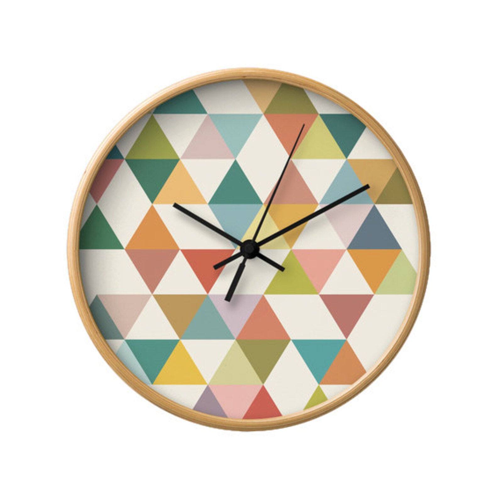 Geometric Wall Clock Mid Century Design Wall Clock Mid Century Etsy