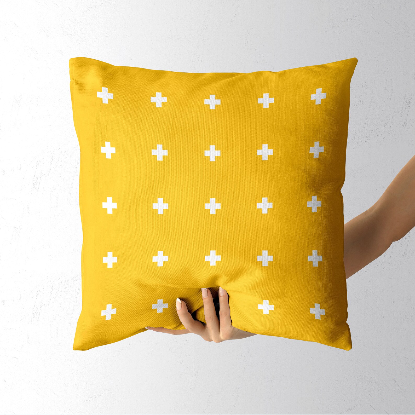 Swiss Cross Pillow Cover. Black and White Crosses Pillow Black Etsy