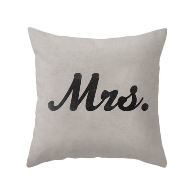 2 Decorative Pillows Mr. and Mrs. Throw Pillow Mr and Mrs Etsy