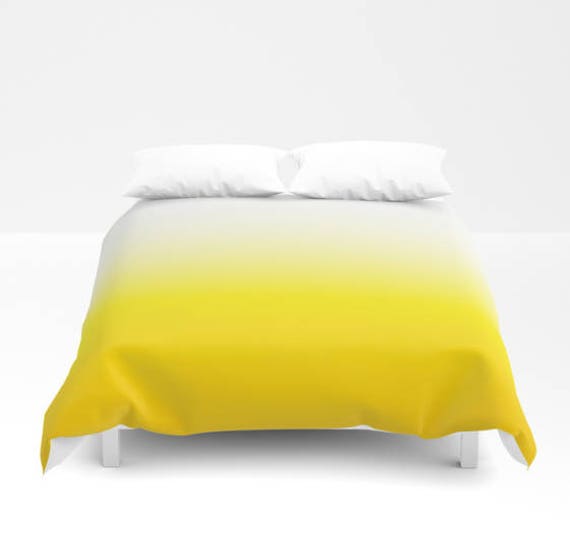 Yellow Ombre Duvet Cover Yellow Gradient Duvet Cover Yellow Etsy