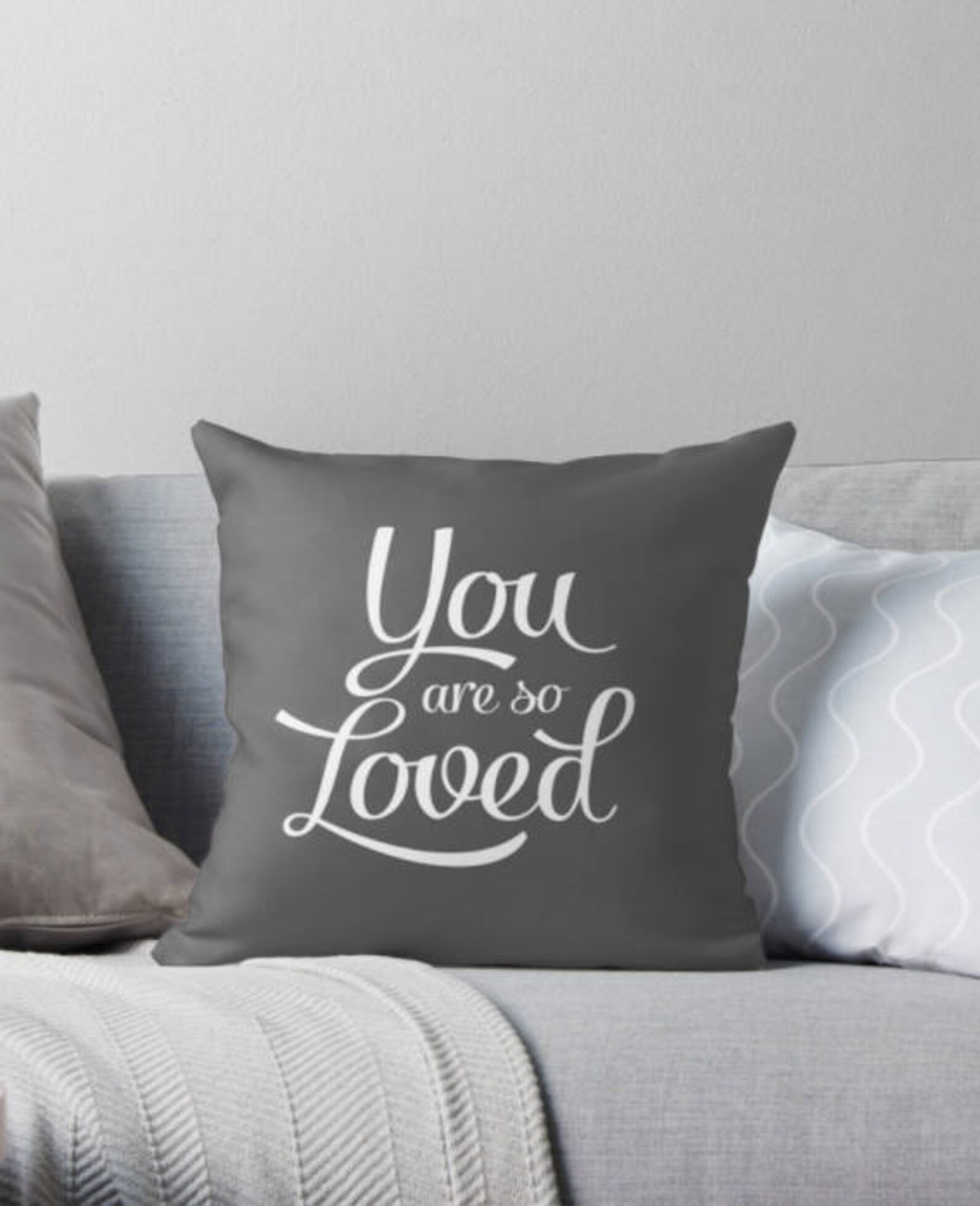You Are so Loved Pillow Cover. Black and White Nursery Pillow Etsy