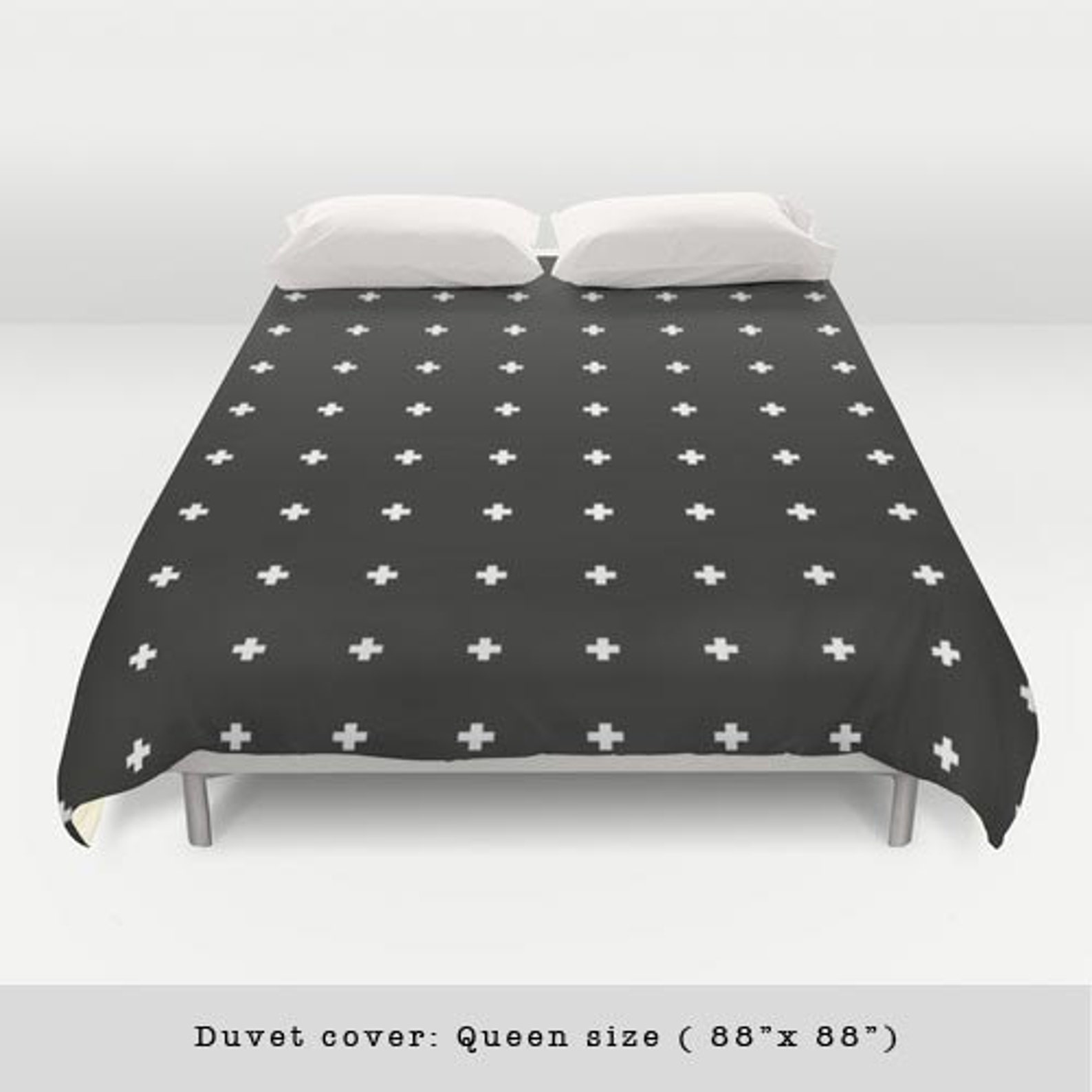 Swiss Cross Duvet Cover Black and White Duvet Cover Swiss Etsy